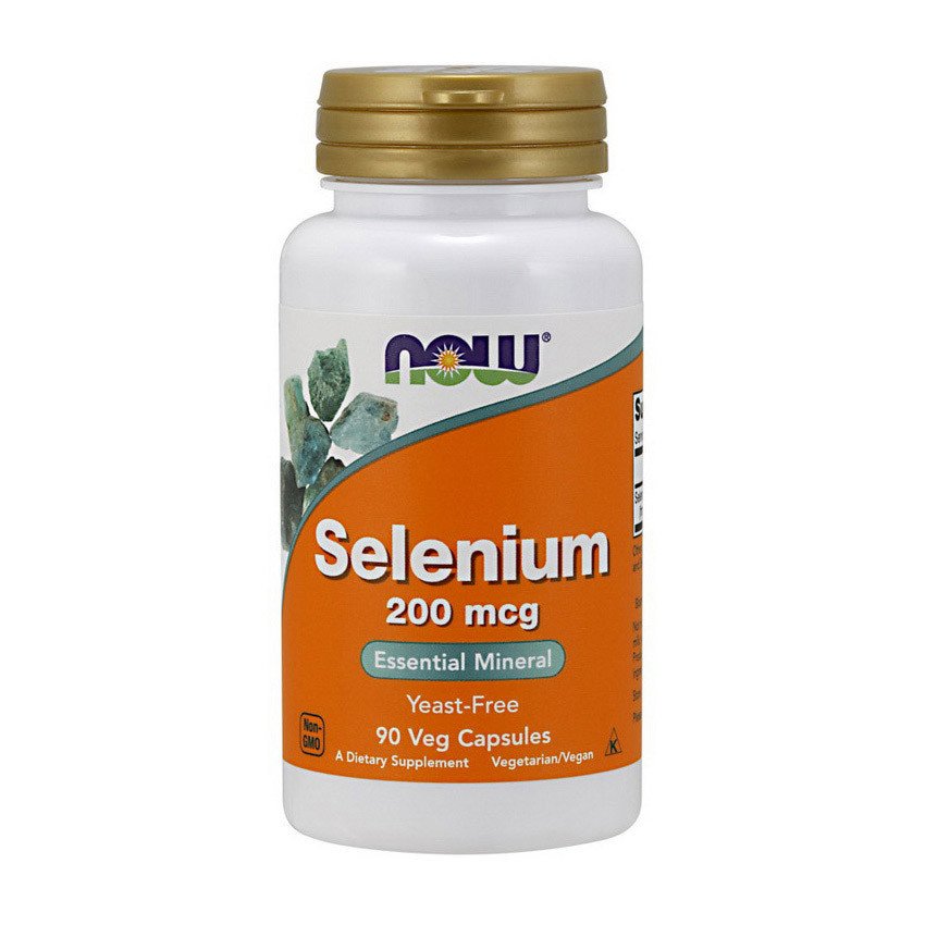 Харчова добавка NOW Foods Selenium 200 mcg 90 VCaps,  ml, Now. Special supplements. 
