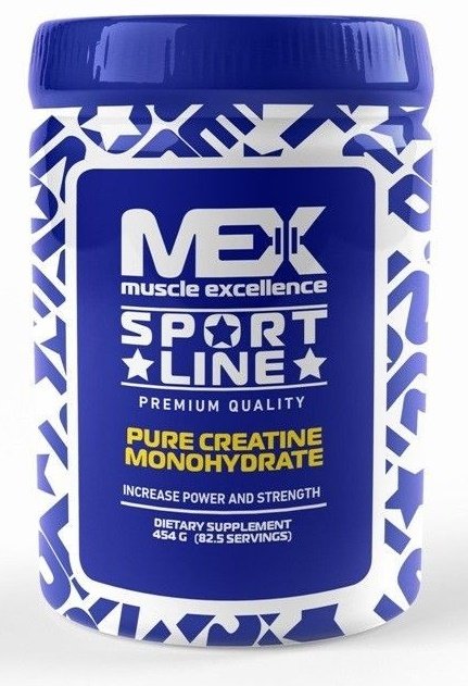Pure Creatine Monohydrate, 454 g, MEX Nutrition. Creatine monohydrate. Mass Gain Energy & Endurance Strength enhancement 