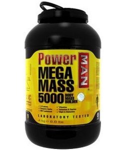 Mega Mass 5000, 4000 г, Power Man. Гейнер. Набор массы Энергия и выносливость Восстановление 