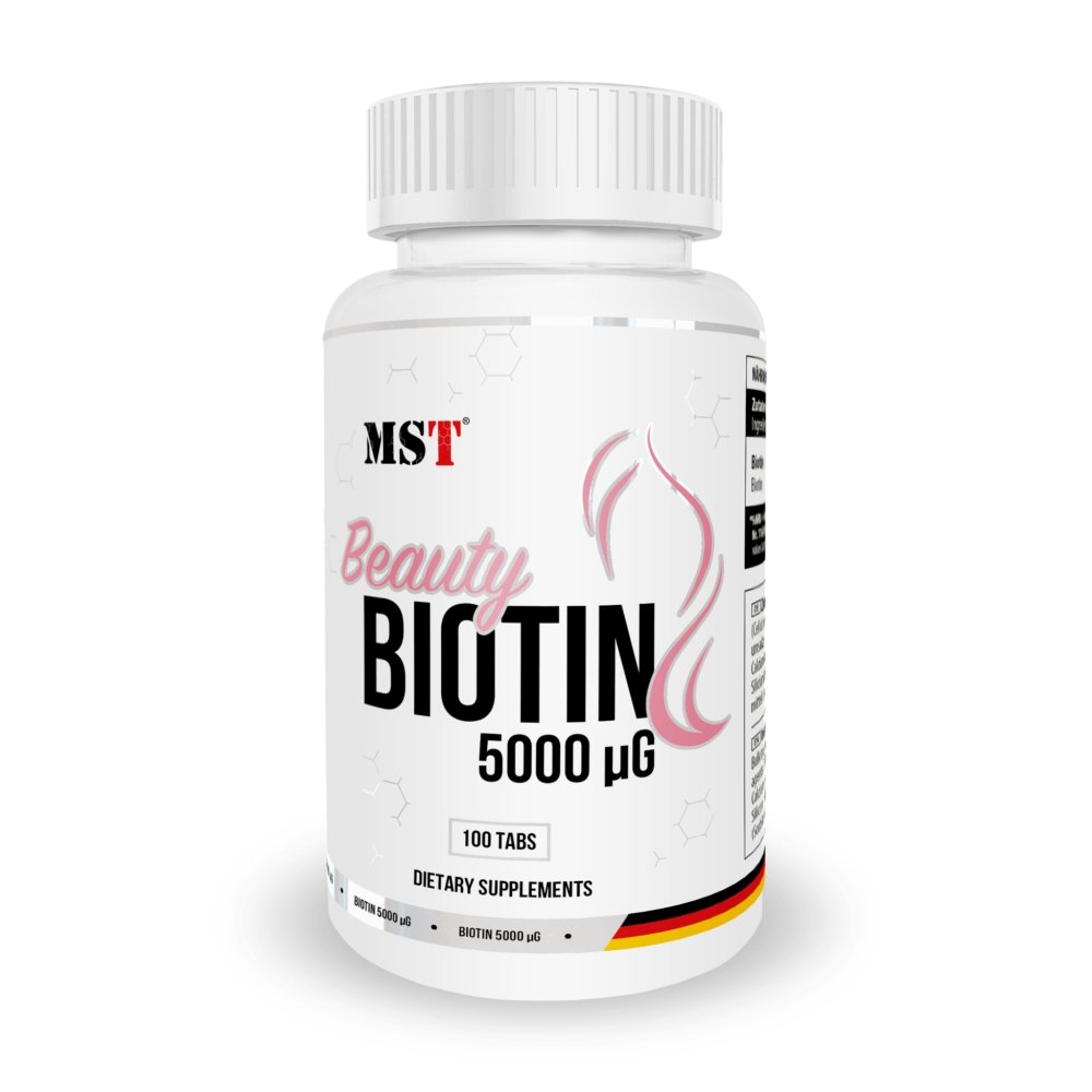 Витамины и минералы MST Biotin 5000 Beauty, 100 таблеток,  ml, MST Nutrition. Vitamins and minerals. General Health Immunity enhancement 