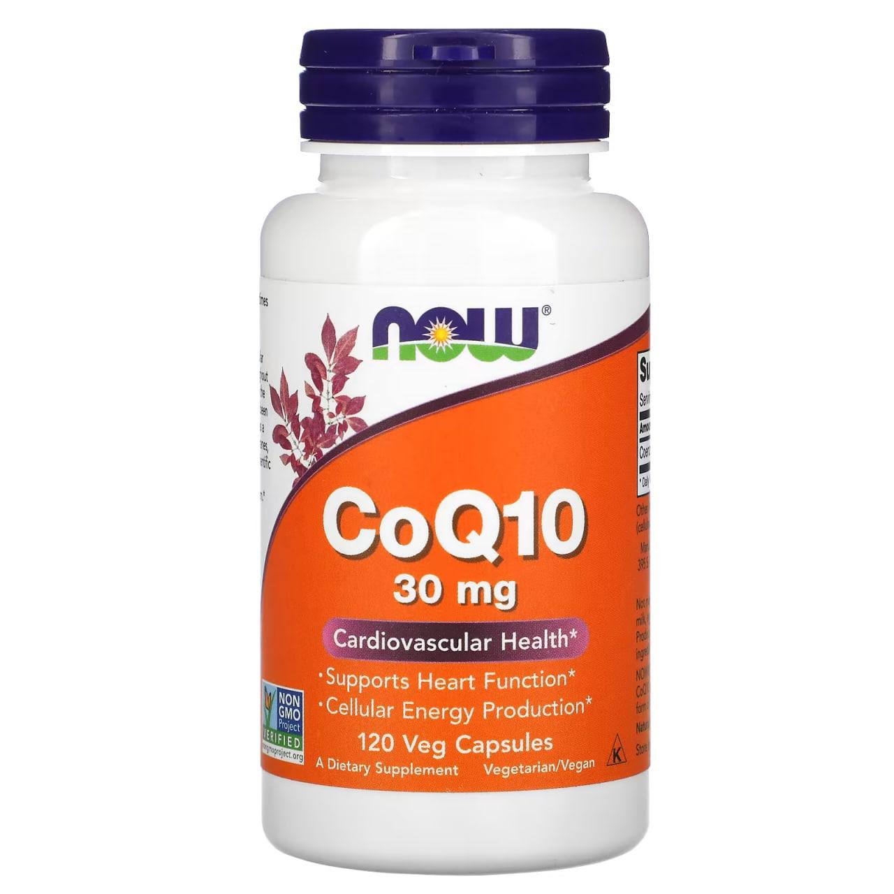 Коэнзим NOW Foods CoQ10 30 mg 120 Caps,  мл, Now. Спец препараты. 