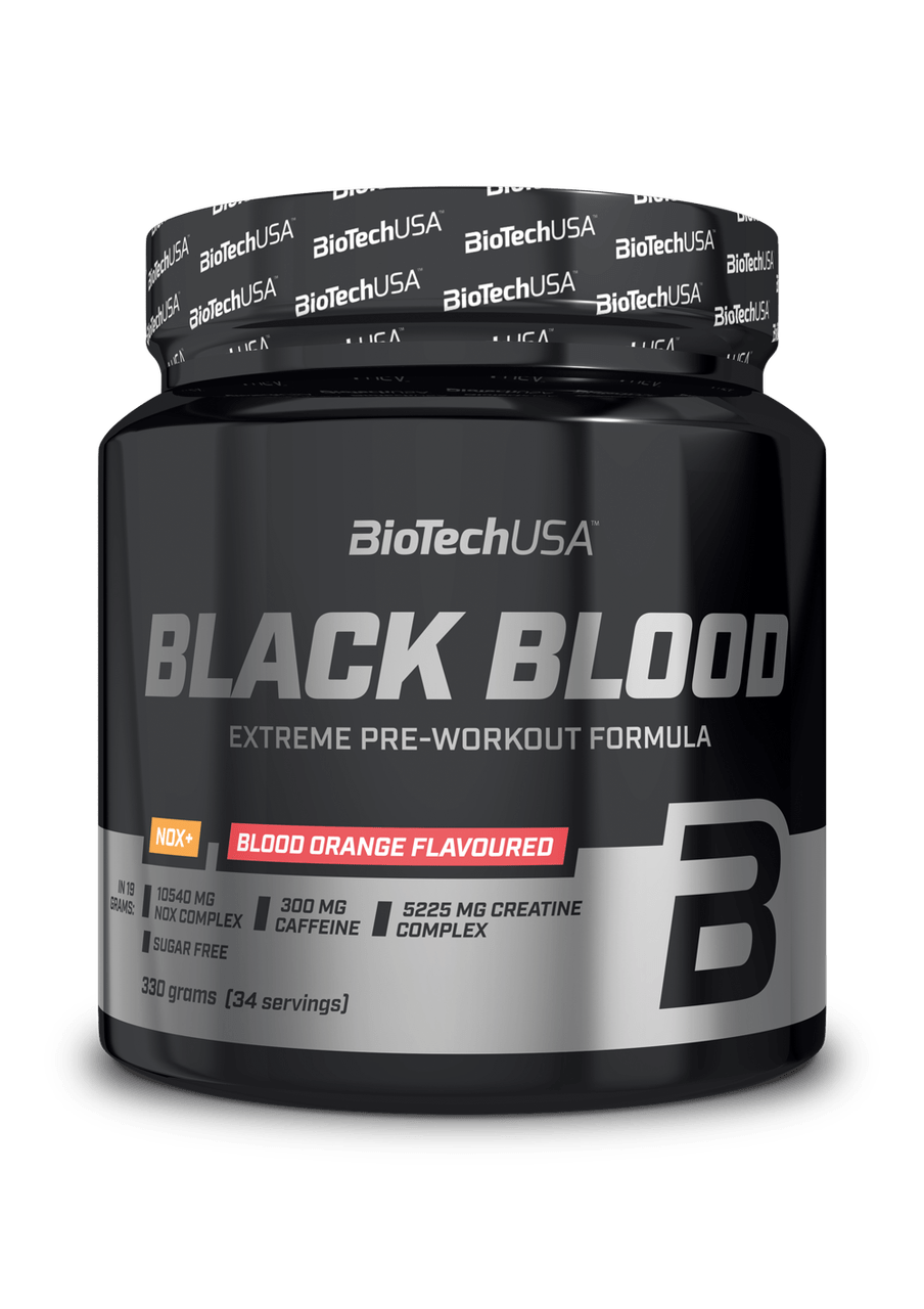 Предтреник BioTech Black Blood NOX+ (330 г) биотеч блек блад blueberry-lime,  мл, BioTech. Предтренировочный комплекс. Энергия и выносливость 