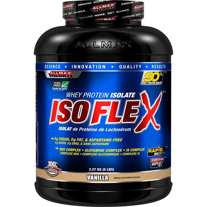 Isoflex, 2270 g, AllMax. Suero aislado. Lean muscle mass Weight Loss recuperación Anti-catabolic properties 