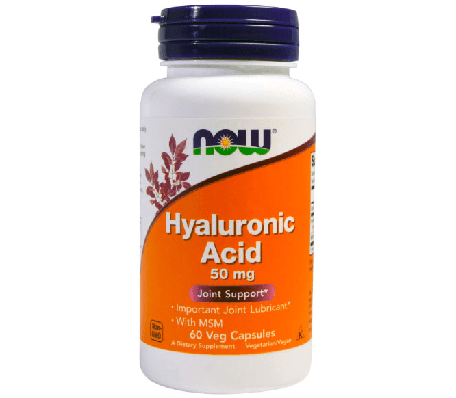 NOW Hyaluronic Acid 100 мг - 60 веган кап,  мл, Now. Спец препараты. 