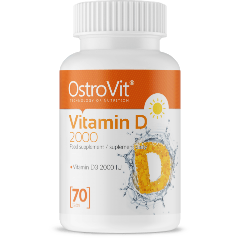 Vitamin D 2000, 70 pcs, OstroVit. Vitamin D. 