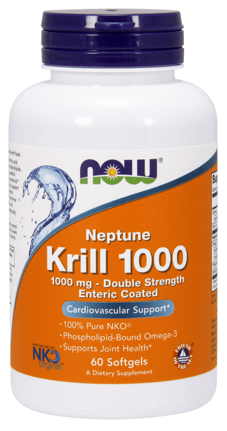 Now Масло криля Now Foods Krill Oil 1000 double strength (60 капс) омега 3 нау фудс, , 60 