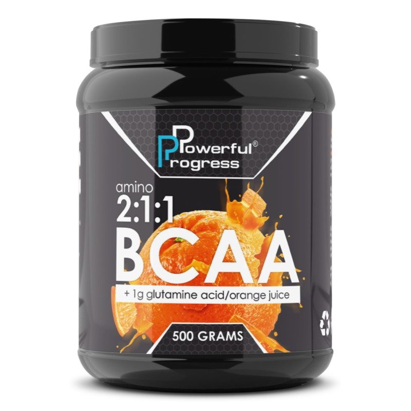 BCAA Powerful Progress BCAA 2:1:1, 500 грамм Апельсин,  ml, Powerful Progress. BCAA. Weight Loss recovery Anti-catabolic properties Lean muscle mass 