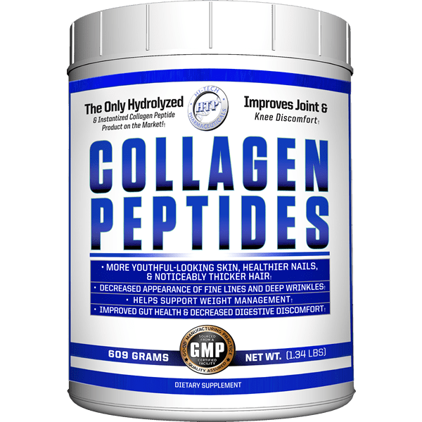 Hi-Tech Pharmaceuticals  Collagen Peptides 609g / 30 servings,  ml, Hi-Tech Pharmaceuticals. For joints and ligaments. General Health Ligament and Joint strengthening 
