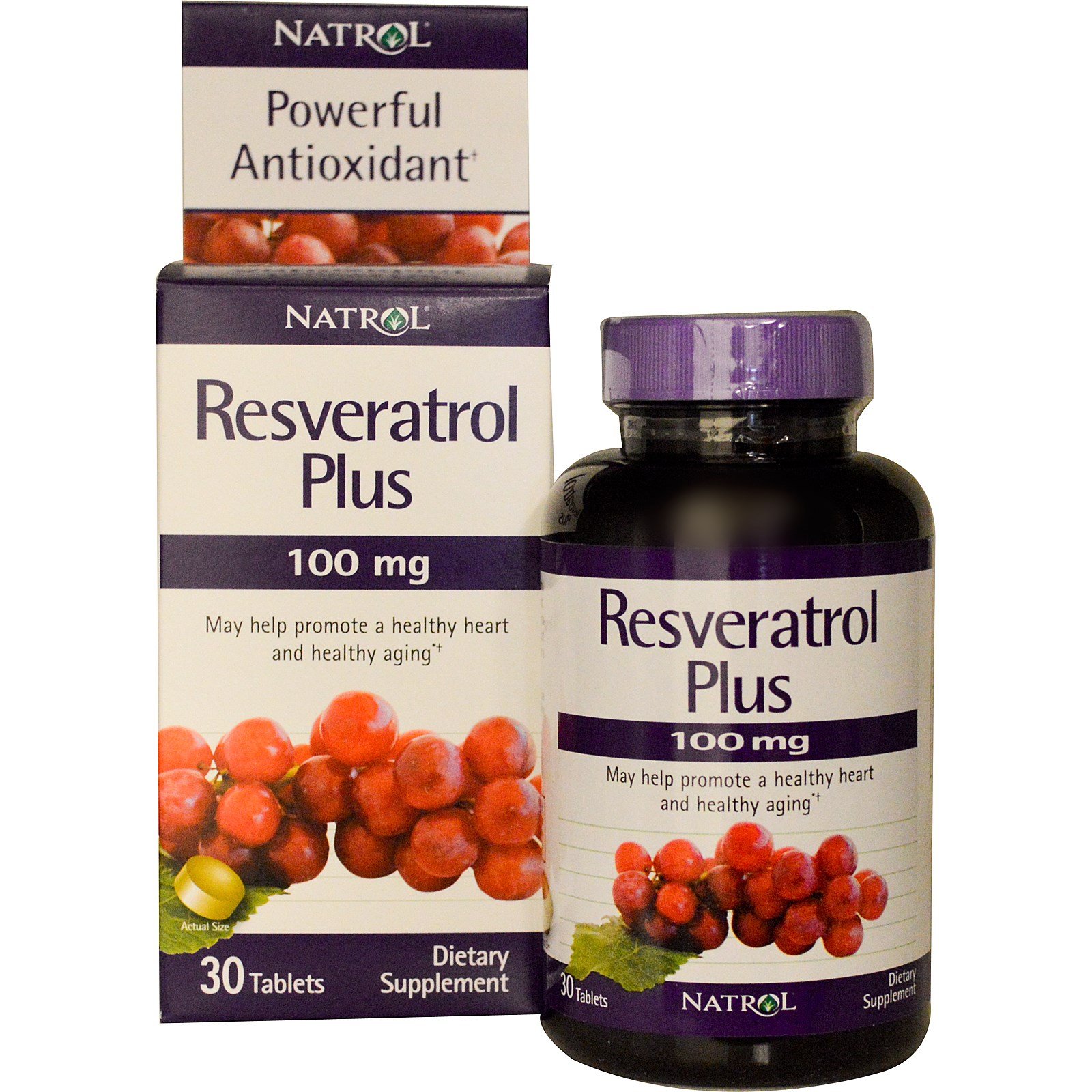 Natrol Resveratrol Plus, , 30 шт