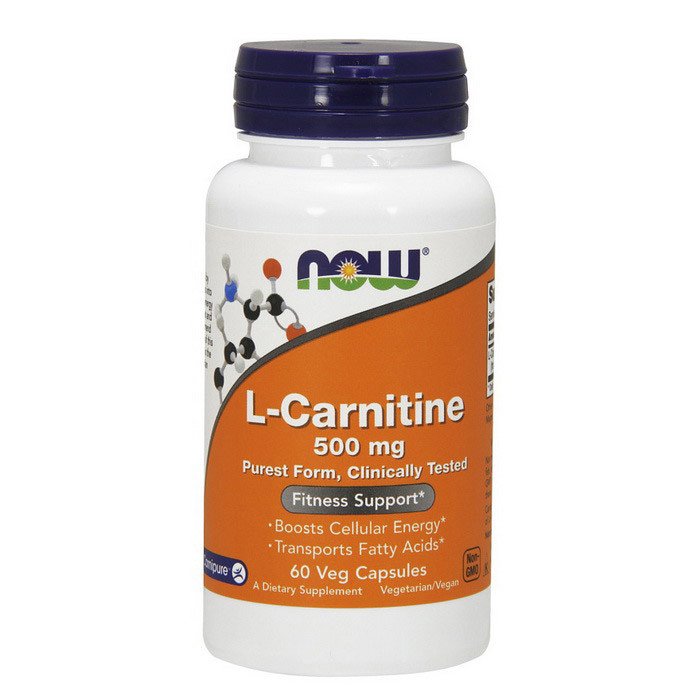 Л-карнитин Now Foods L-Carnitine 500 mg (60 капс) нау фудс,  мл, Now. L-карнитин. Снижение веса Поддержание здоровья Детоксикация Стрессоустойчивость Снижение холестерина Антиоксидантные свойства 