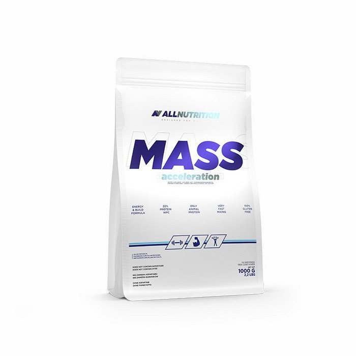 AllNutrition Гейнер для набора массы AllNutrition Mass Acceleration 1000 г алл нутришн nougat, , 