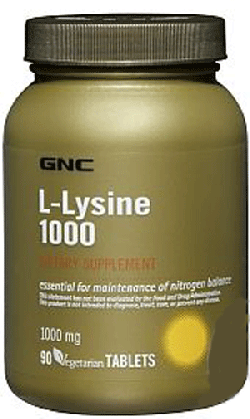 L-Lysine 1000, 90 шт, GNC. Лизин. 