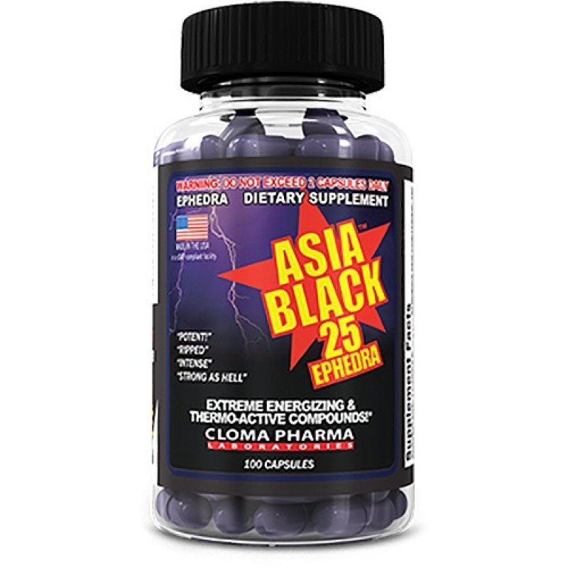 Жиросжигатель Cloma Pharma Asia Black 100 капсул клома фарма азия блэк,  ml, Cloma Pharma. Fat Burner. Weight Loss Fat burning 