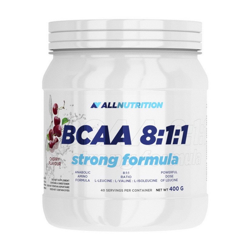 БЦАА AllNutrition BCAA 8:1:1 Strong Formula (400 г) алл нутришн lemon,  мл, AllNutrition. BCAA. Снижение веса Восстановление Антикатаболические свойства Сухая мышечная масса 