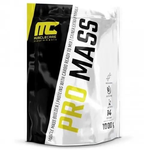 Гейнер Muscle Care Pro Mass, 1 кг Соленая карамель,  ml, Muscle Care. Gainer. Mass Gain Energy & Endurance recovery 