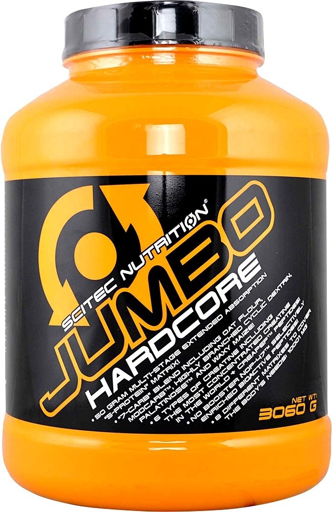 Гейнер Scitec Jumbo Hardcore, 3.060 кг Белый шоколад,  ml, Scitec Nutrition. Ganadores. Mass Gain Energy & Endurance recuperación 