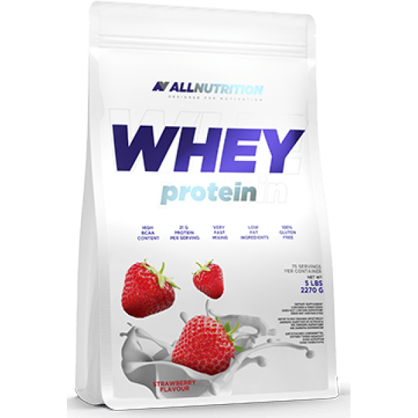 Сывороточный протеин концентрат AllNutrition Whey Protein (2,2 кг) алл нутришн Strawberry,  мл, AllNutrition. Сывороточный концентрат. Набор массы Восстановление Антикатаболические свойства 