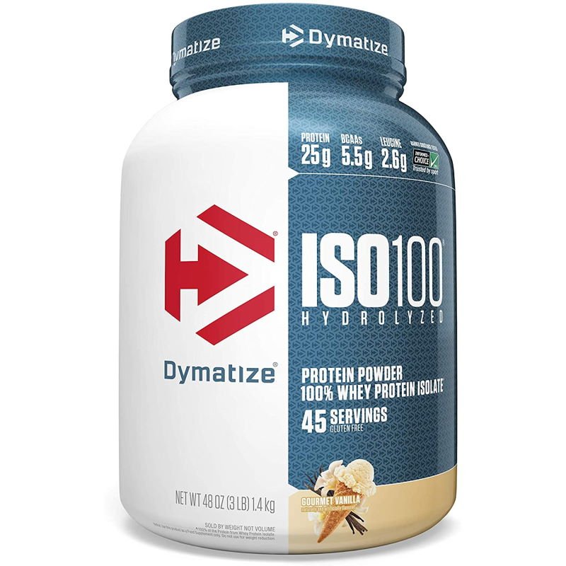 Протеин Dymatize ISO-100, 1.4 кг Изысканная ваниль,  мл, Dymatize Nutrition. Протеин. Набор массы Восстановление Антикатаболические свойства 