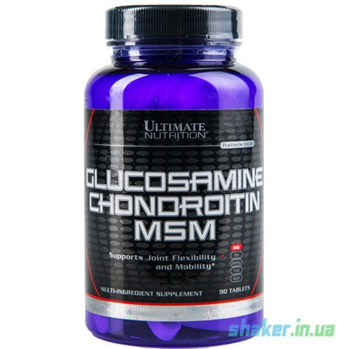 Глюкозамин хондроитин МСМ Ultimate Nutrition Glucosamine Chondroitin Msm (90 таб) ультимейт,  мл, Ultimate Nutrition. Хондропротекторы. Поддержание здоровья Укрепление суставов и связок 