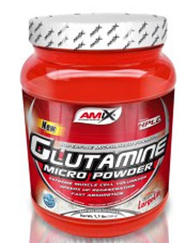 Glutamine Micro Powder, 500 г, AMIX. Глютамин. Набор массы Восстановление Антикатаболические свойства 