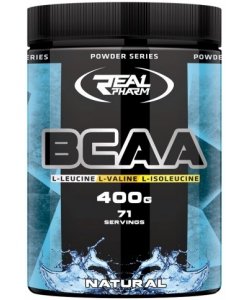 BCAA, 400 g, Real Pharm. BCAA. Weight Loss recuperación Anti-catabolic properties Lean muscle mass 