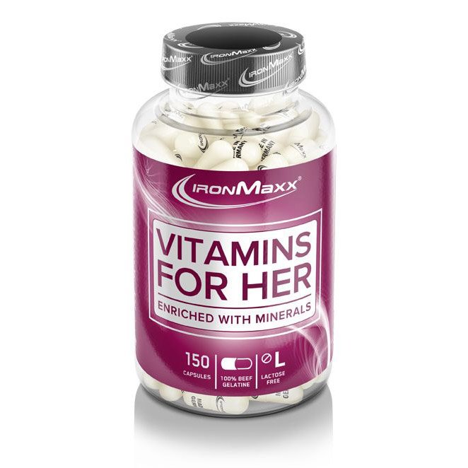 Витамины и минералы IronMaxx Vitamins For Her, 150 капсул,  мл, IronMaster. Витамины и минералы. Поддержание здоровья Укрепление иммунитета 