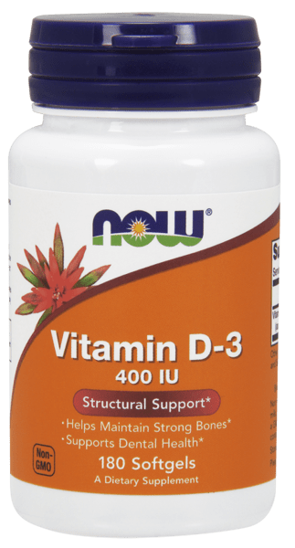 Вітамін NOW Foods Vitamin D-3 400 IU 180 Softgels,  ml, Now. Vitamin D. 