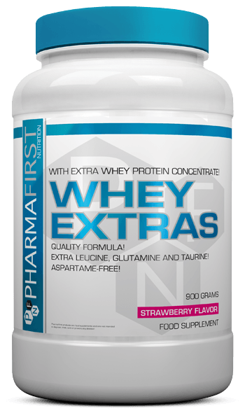 Whey Extras, 900 g, Pharma First. Whey Protein. स्वास्थ्य लाभ Anti-catabolic properties Lean muscle mass 