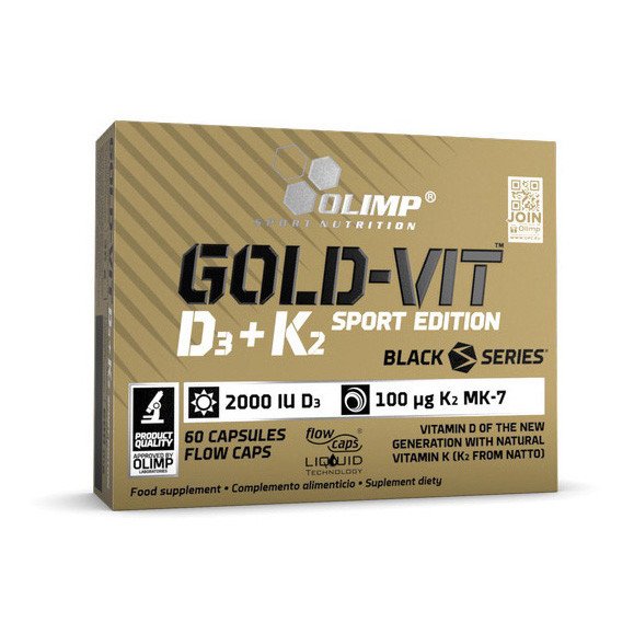 Olimp Labs Витамин D3 + K2 Olimp Gold-Vit D3 + K2 Sport Edition 2000 IU/100 µg 60 капсул, , 