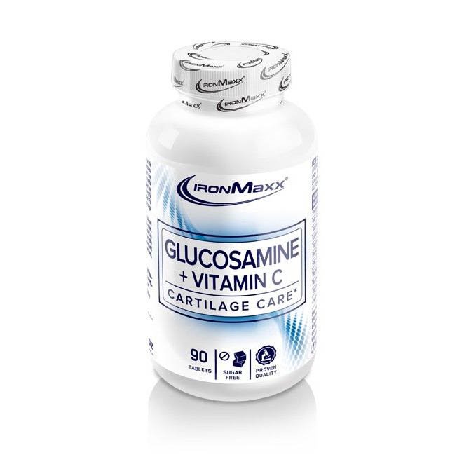 Для суставов и связок IronMaxx Glucosamine + Vitamin C, 90 таблеток,  мл, IronMaster. Хондропротекторы. Поддержание здоровья Укрепление суставов и связок 