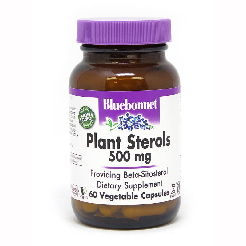 Натуральная добавка Bluebonnet Plant Sterols 500 mg, 60 вегакапсул,  мл, Bluebonnet Nutrition. Hатуральные продукты. Поддержание здоровья 