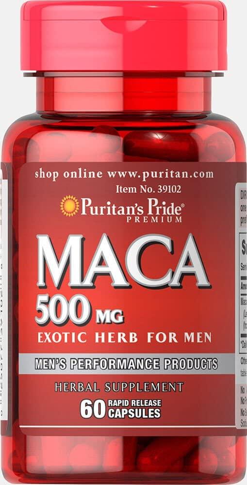 Puritan's Pride Maca 500 mg Exotic Herb for Men 60 caps,  ml, Puritan's Pride. Suplementos especiales. 