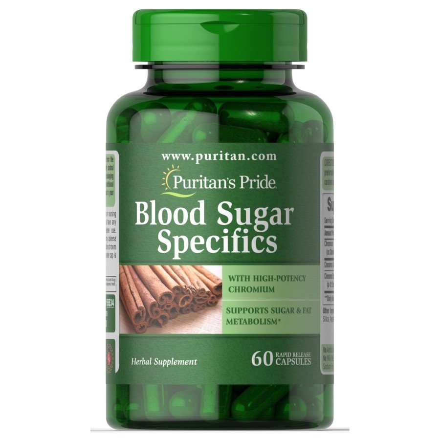 Puritan's Pride Натуральная добавка Puritan's Pride Blood Sugar Specifics, 60 капсул, , 