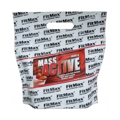 Гейнер FitMax Mass Active, 1 кг Клубника,  ml, FitMax. Gainer. Mass Gain Energy & Endurance recovery 
