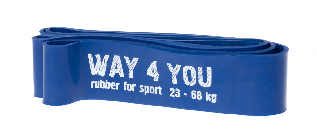 Резинова петля для тренування Way4You (23 - 68 кг) Синя,  ml, Way4you. Fitness rubbers. 