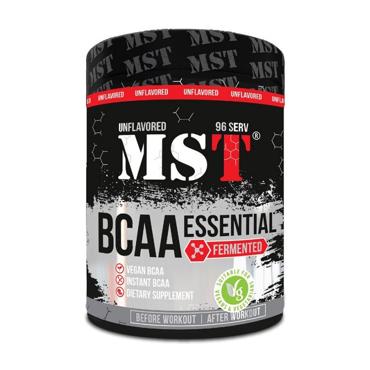 MST Nutrition BCAA Essential 480 г (Unflavored) Fermented (96 порцій),  мл, MST Nutrition. BCAA. Снижение веса Восстановление Антикатаболические свойства Сухая мышечная масса 