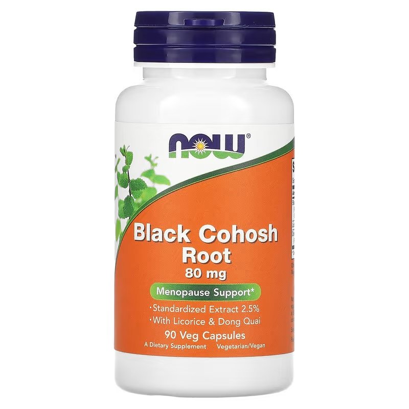 Now Натуральная добавка NOW Black Cohosh Root 80 mg, 90 вегакапсул, , 