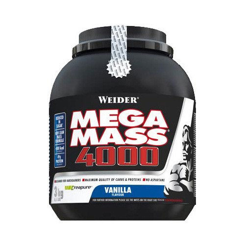 Weider Гейнер для набора массы Weider Mega Mass 4000 (3 кг) вейдер мега масс vanilla, , 3 