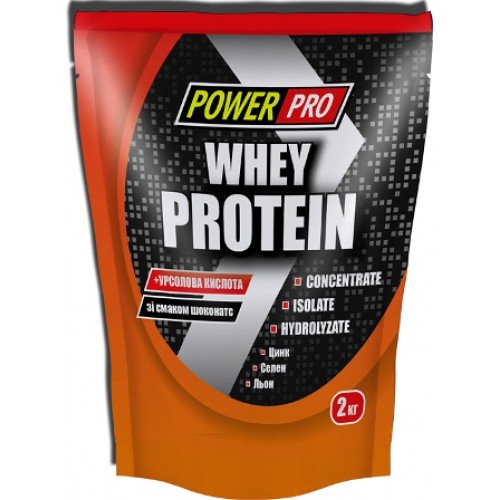 Протеин Power Pro Whey Protein, 2 кг Шоко-брют,  мл, Power Pro. Протеин. Набор массы Восстановление Антикатаболические свойства 