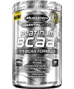 Platinum BCAA 8:1:1, 200 шт, MuscleTech. BCAA. Снижение веса Восстановление Антикатаболические свойства Сухая мышечная масса 