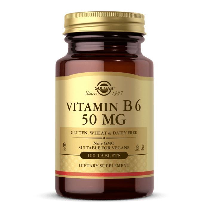 Витамин Б6 Solgar Vitamin B6 50 mg (100 таб) инозитол солгар,  мл, Solgar. Витамин B. Поддержание здоровья 