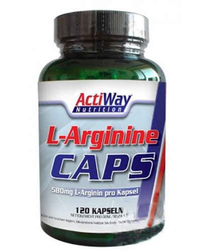 L-Arginine Caps, 120 шт, ActiWay Nutrition. Аргинин. Восстановление Укрепление иммунитета Пампинг мышц Антиоксидантные свойства Снижение холестерина Донатор оксида азота 