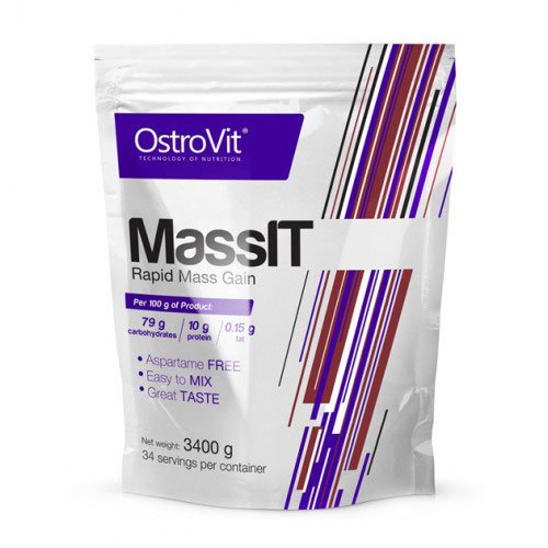 Ostrovit MassIT 3.4 кг Кокос,  ml, OstroVit. Gainer. Mass Gain Energy & Endurance recovery 