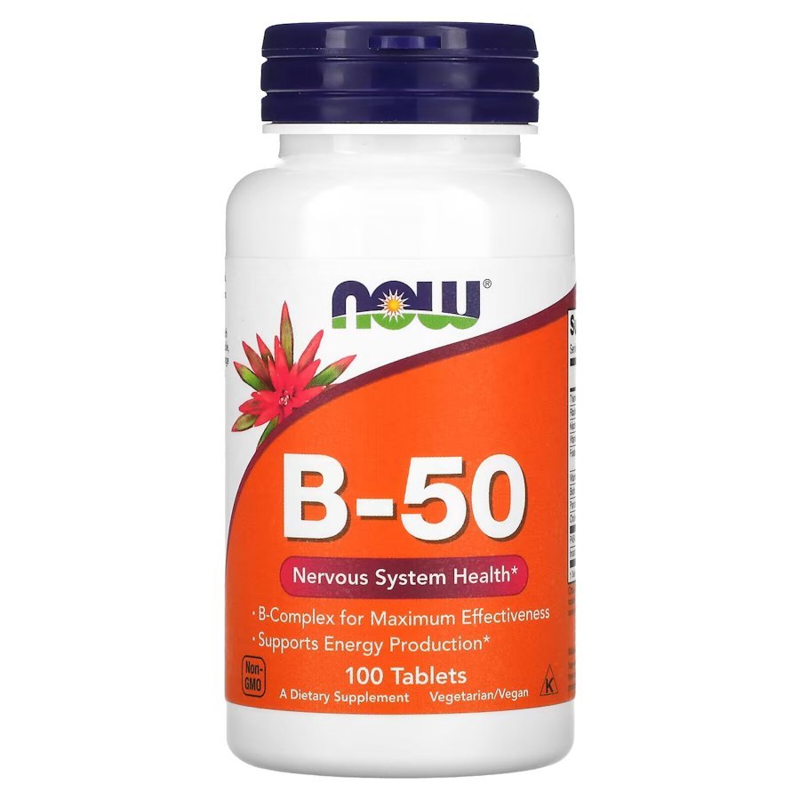 Now Витамины и минералы NOW Vitamin B-50, 100 таблеток, , 