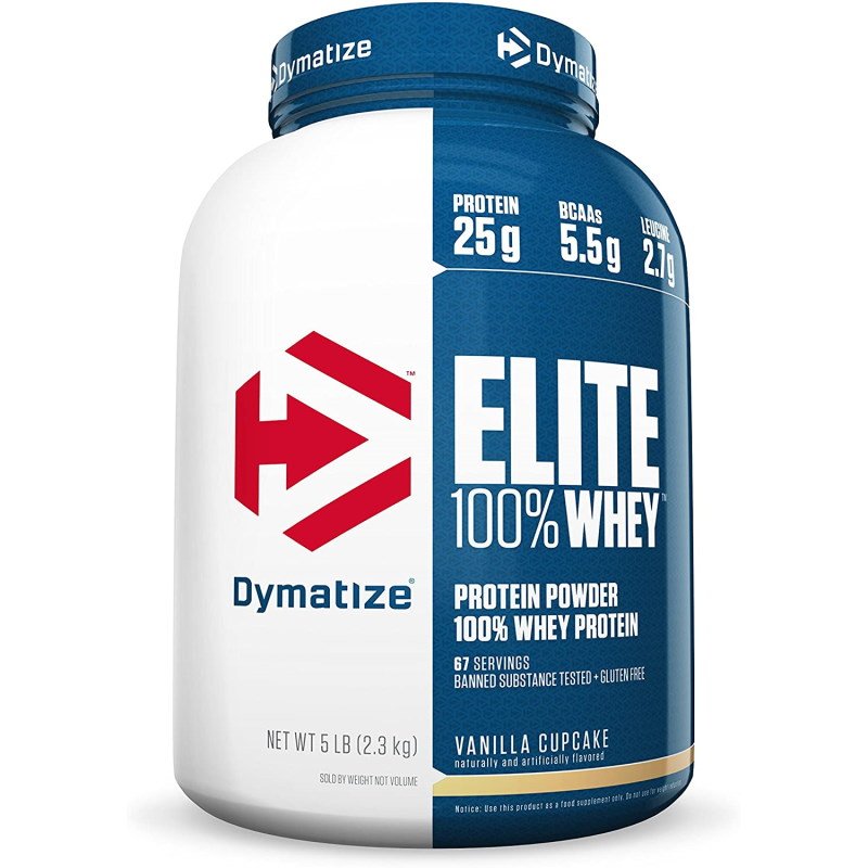 Протеин Dymatize Elite 100% Whey Protein, 2.3 кг Ванильный пирог,  мл, Driven Sports. Протеин. Набор массы Восстановление Антикатаболические свойства 