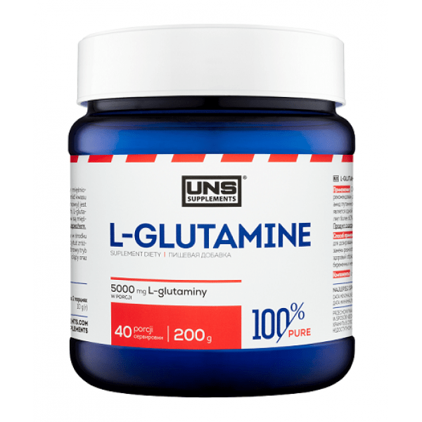 UNS Глютамин UNS 100% Pure L- GLUTAMINE (200 г) юнс Pure, , 0.2 