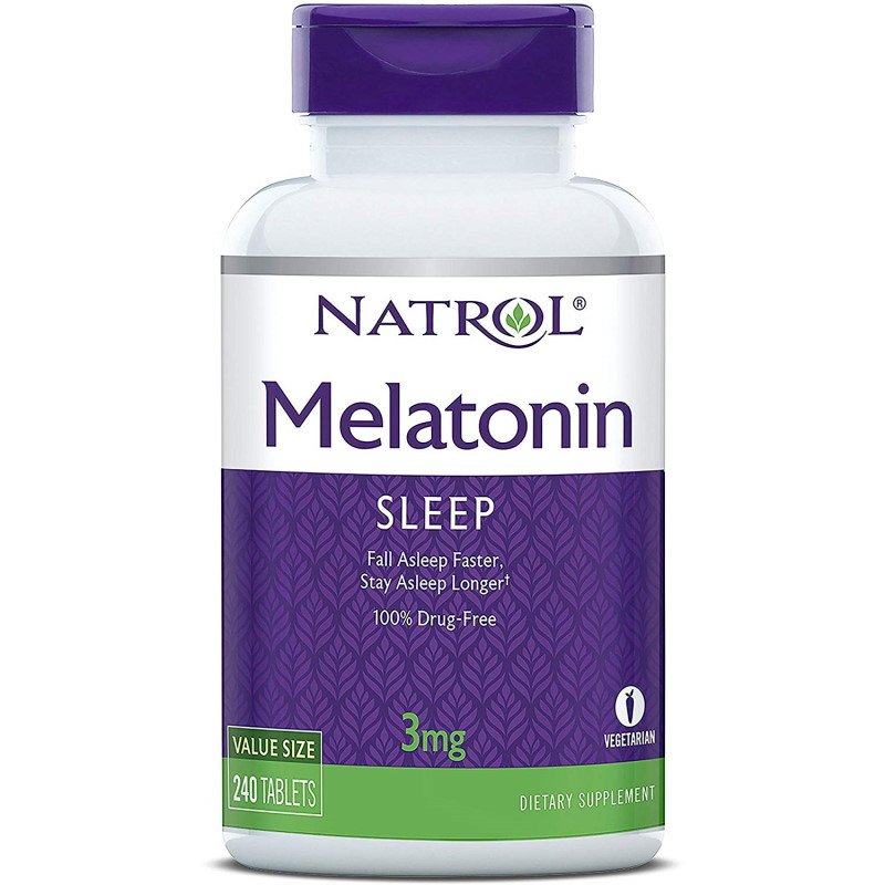 Восстановитель Natrol Melatonin 3mg, 240 таблеток,  ml, Natrol. Post Entreno. recuperación 