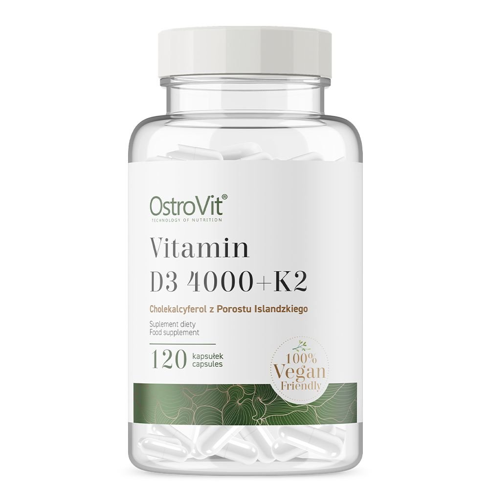 OstroVit Витамины и минералы OstroVit Vege Vitamin D3 4000 +K2, 120 вегакапсул, , 