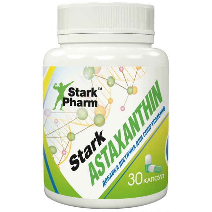Антиоксидант Astaxanthin Stark Pharm 5 мг 30 капс (Астаксантин натуральний, Super Antioxidant),  ml, Stark Pharm. Suplementos especiales. 