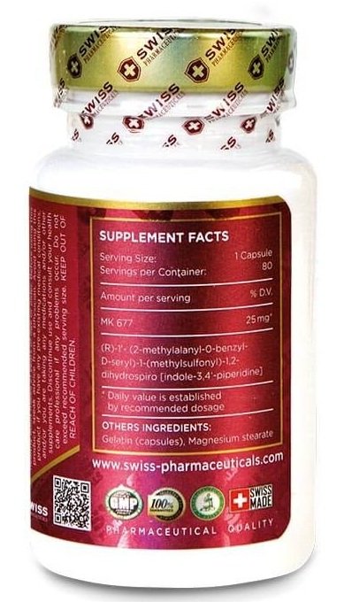 SWISS PHARMACEUTICALS  Ibutamoren 80 шт. / 80 servings,  ml, SWISS PHARMACEUTICALS. SARM